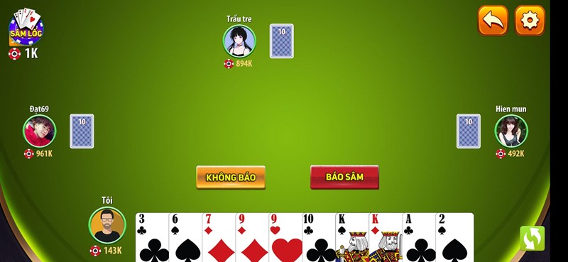 Sân chơi đa dạng game bài sâm lốc tại Nohu